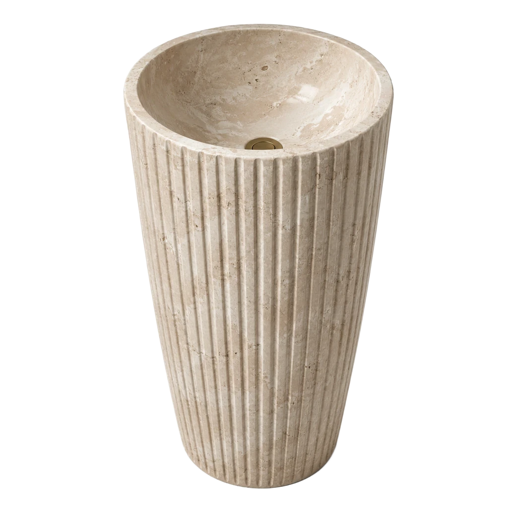 Fluted Basin Calacatta Gold Marble