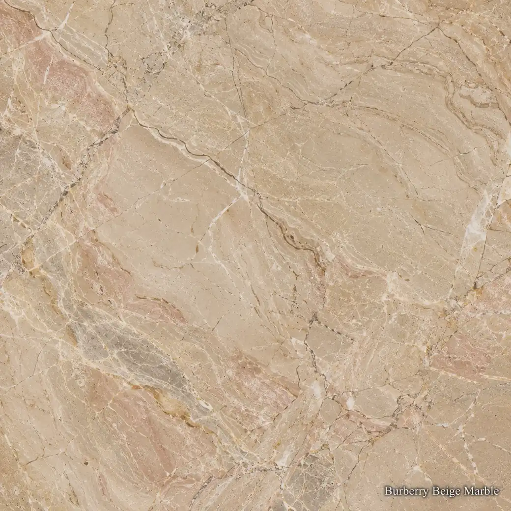 Burberry Beige Marble with refined fashion beige stone, soft cream clouds, grey wisps, blush traces and rich polished depth.