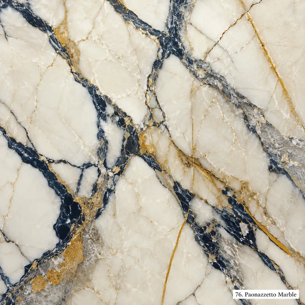 Paonazzetto Marble with white stone with violet gold veins, blue-black channels, ochre threads and luminous polished depth.
