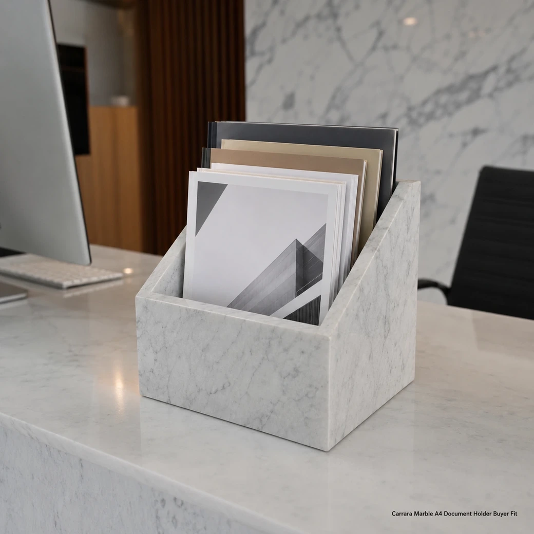 The 50 cm height is most practical when it sits close to the adjacent sofa arm or mattress level, allowing a drink, phone or book to be reached without leaning sharply downward. Before placing the Ø40 cm travertine table beside a bed or sofa, compare the exact furniture height so the tabletop does not obstruct cushions, drawers or circulation.